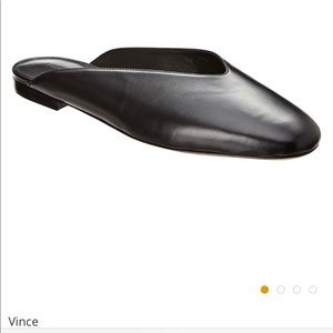 Vince Levins Black Mule Flats
